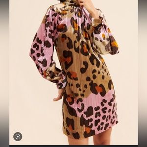 Anthropologie Layla Leopard Mini Dress